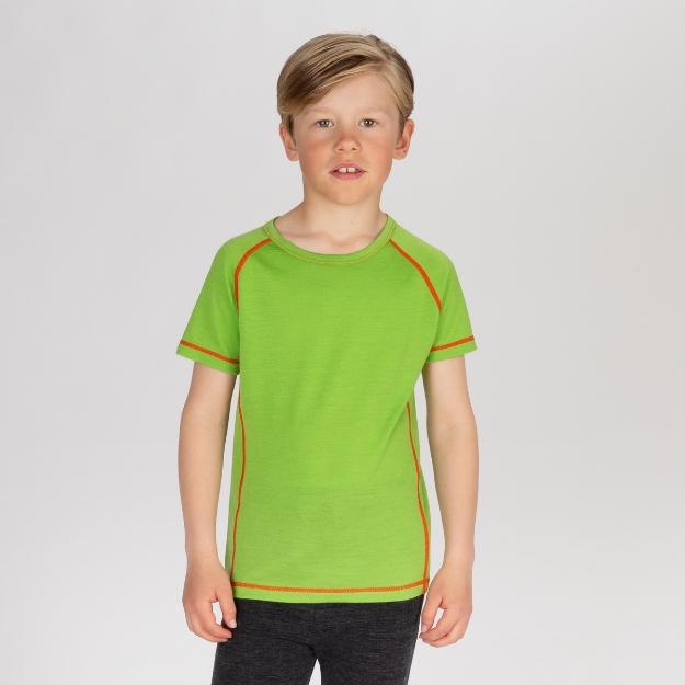 VADDE T-SKJORTE Lime/oransje 100