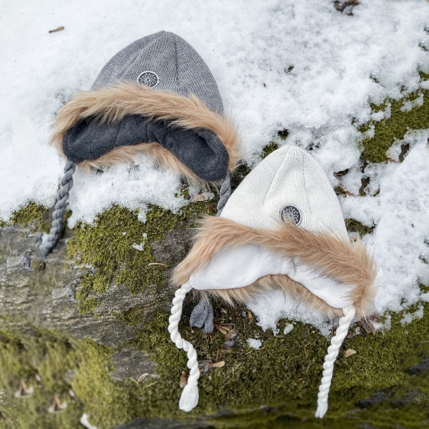 SNØFALLS LUE Lys grå 2-4 år