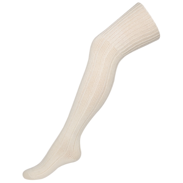 HARDANGER KNESTRØMPER Ullhvit 41-45