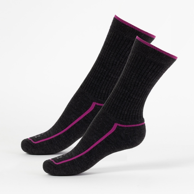 ARIZONA SOKKER 2 PAR  Grå/rosa 36-40