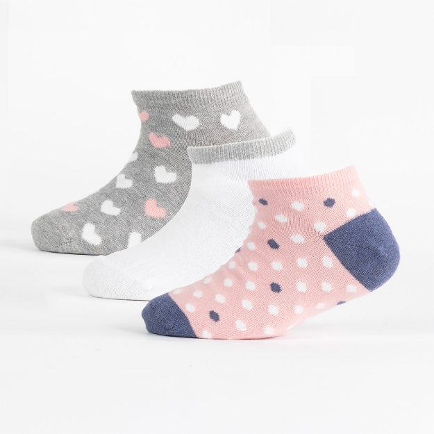 TRIPPE ANKELSOKKER 3 PAR Assortert 36-40