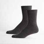 HELMER SOKKER 2 PAR Mørk gråmelert 41-45