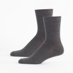 HELMER SOKKER 2 PAR Mørk gråmelert 41-45