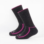 ARIZONA SOKKER 2 PAR  Gråmelert/rosa 23-26