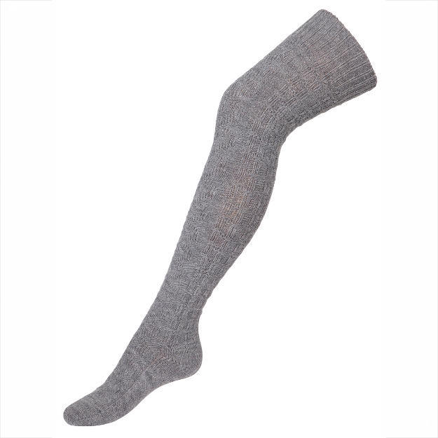 BELLA KNESTRØMPER Gråmelert 36-40