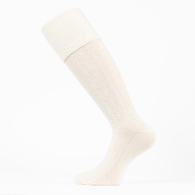 BUNAD KNESTRØMPER Ullhvit 40-42