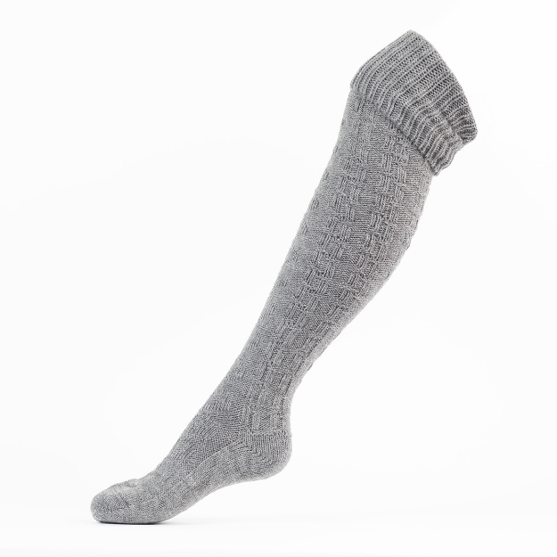 BELLA KNESTRØMPER Gråmelert 36-40