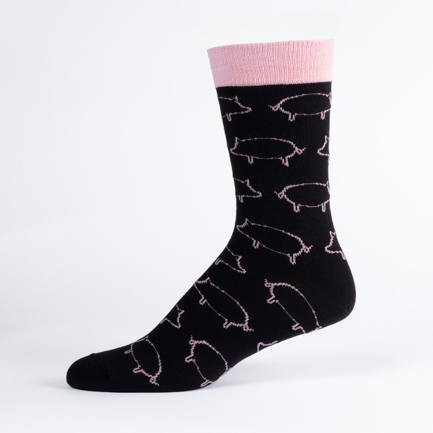 SMALL PIGS SOKKER Svart/rosa 41-45